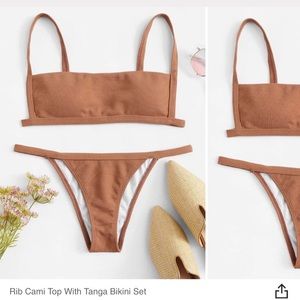 SHEIN nude ribbed Bikini set
